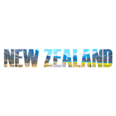 New Zealand Country Name Sticker