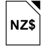 New Zealand Dollar Sign Icon Sticker