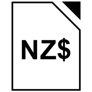 New Zealand Dollar Sign Icon Sticker