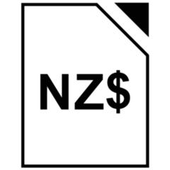 New Zealand Dollar Sign Icon Sticker