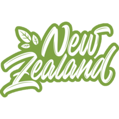 New Zealand Green Lettering Sticker