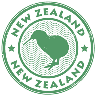 New Zealand Green Stamp Sticker