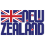 New Zealand Lettering Reflection Of The Flag Sticker
