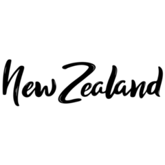 New Zealand Lettering Sticker