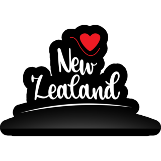 New Zealand Love Heart Sticker