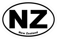 New Zealand Nz Oval Sticker