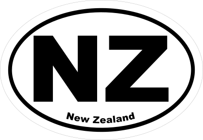 New Zealand Nz Oval Sticker