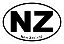 New Zealand Nz Oval Sticker
