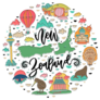 New Zealand Travel Attractions Sticker