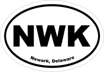 Newark, Delaware Oval Stickers