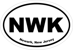 Newark, New Jersey Oval Stickers
