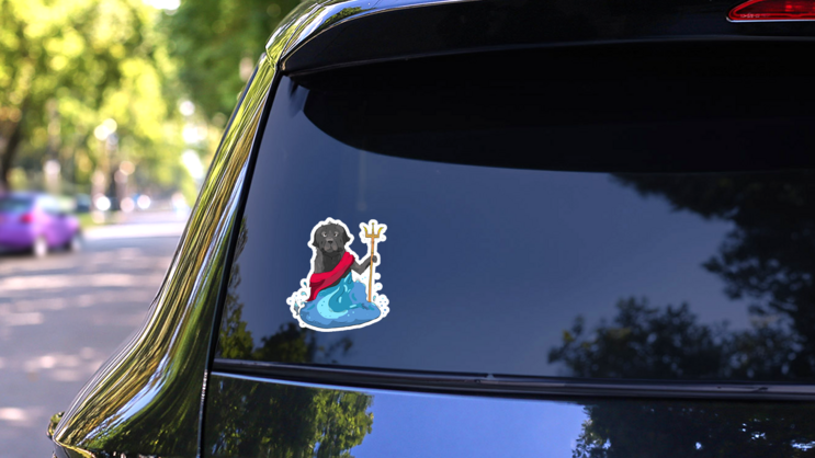 Newfie Poseidon Sticker on a Rear Car Window (New) example