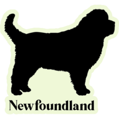 Newfie Silhouette Sticker