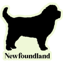 Newfie Silhouette Sticker