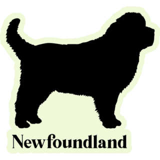 Newfie Silhouette Sticker