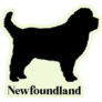 Newfie Silhouette Sticker