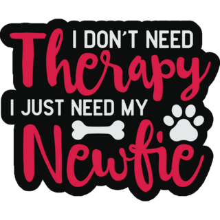 Newfie Therapy Sticker