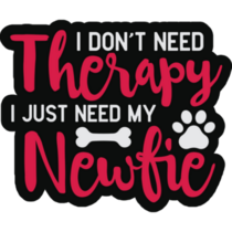 Newfie Therapy Sticker