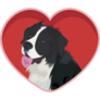 Newfie V Day Sticker