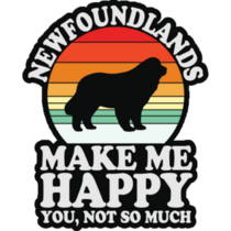 Newfies Make Me Happy Sticker