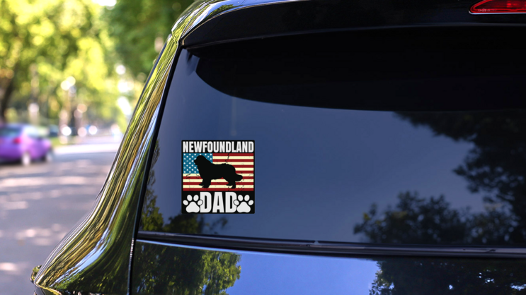 Newfoundland Dad Sticker on a Rear Car Window (New) example