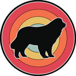 Newfoundland Retro Circle Sticker