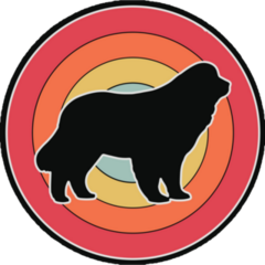 Newfoundland Retro Circle Sticker