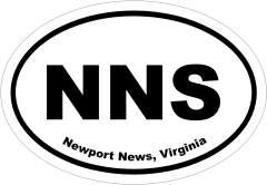 Newport News, Virginia Oval Stickers