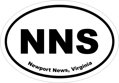 Newport News, Virginia Oval Stickers