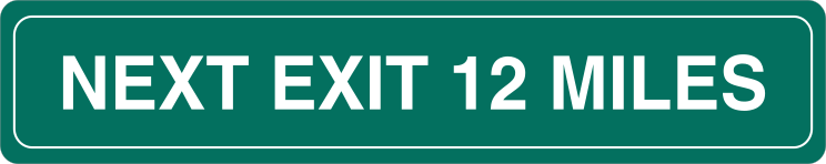 Next Exit 12 Miles Sticker