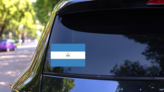 Nicaragua Flag Sticker on a Rear Car Window (New) example