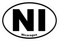 Nicaragua Ni Oval Sticker