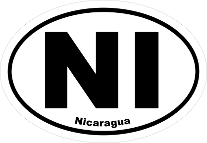 Nicaragua Ni Oval Sticker