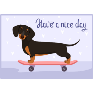 Nice Day Dachshund Sticker