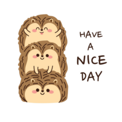 Nice Day Hedgehogs Sticker