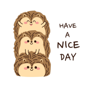 Nice Day Hedgehogs Sticker