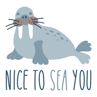 Nice To Sea You Walrus Sticker