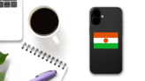 Niger Country Flag Sticker on a Phone (New) example