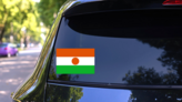 Niger Country Flag Sticker on a Rear Car Window (New) example