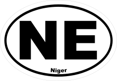 Niger Ne Oval Sticker