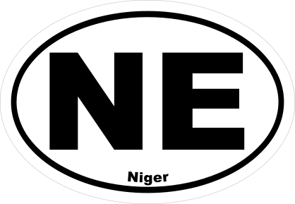 Niger Ne Oval Sticker