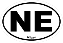 Niger Ne Oval Sticker