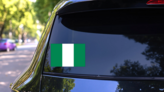 Nigeria Flag Sticker on a Rear Car Window (New) example