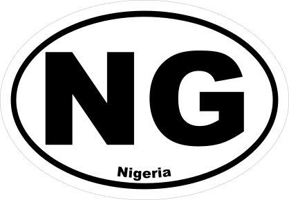 Nigeria Ng Oval Sticker