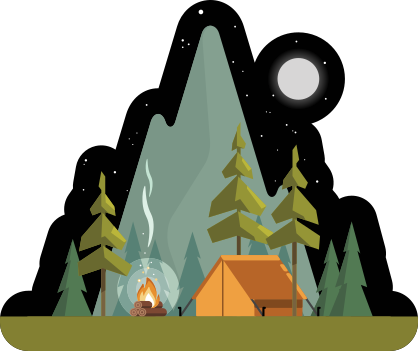 Night Camping Sticker
