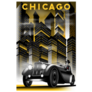 Night In Chicago Retro 1920s Poster Sticker