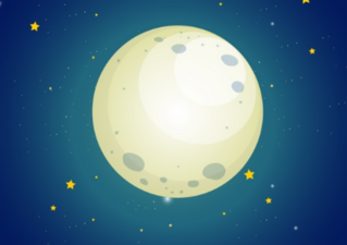 Night Sky Moon Sticker