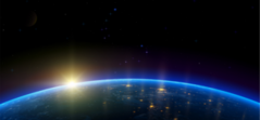 Night View Of Earth Space Sticker