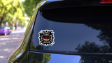 Ninja Auto Parts JDM Sticker on a Rear Car Window (New) example