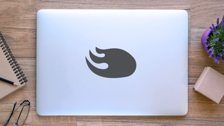 Nitro Icon JDM Sticker on a Laptop (New) example